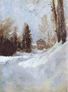 Valentin Serov Winter in Abramtsevo A House oil painting on canvas